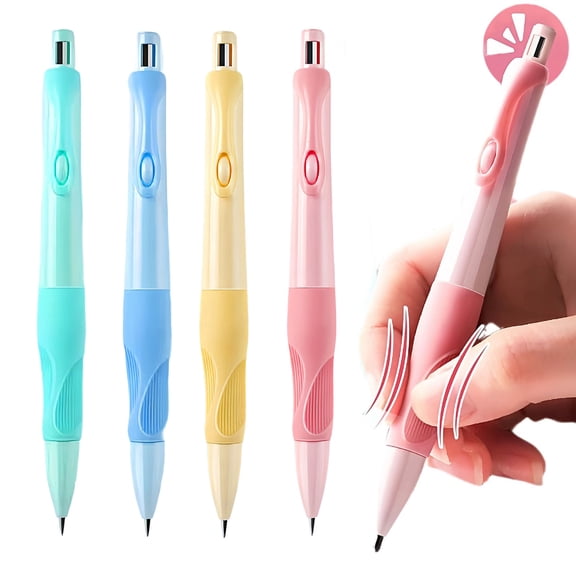 Tarmeek Grip Correction Mechanical Pencil, Mechanical Pencils 2.0mm Thick Lead Triangle Ergonomic, Candy Color Non-Slip for Office Home Elementary Writing Training, 1pc