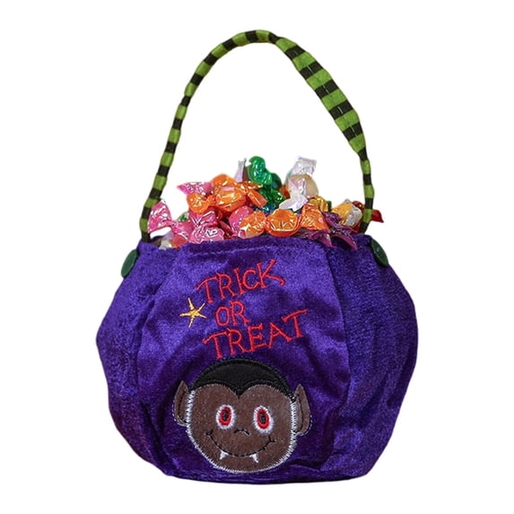 Tarmeek Halloween Candy Bags for Trick or Treat, Reusable Treat Bags with Cute Pumpkin Ghost Design, Multi-Purpose Party Supplies for Classroom, Cookie Storage, Party Favors, 25x15x12cm
