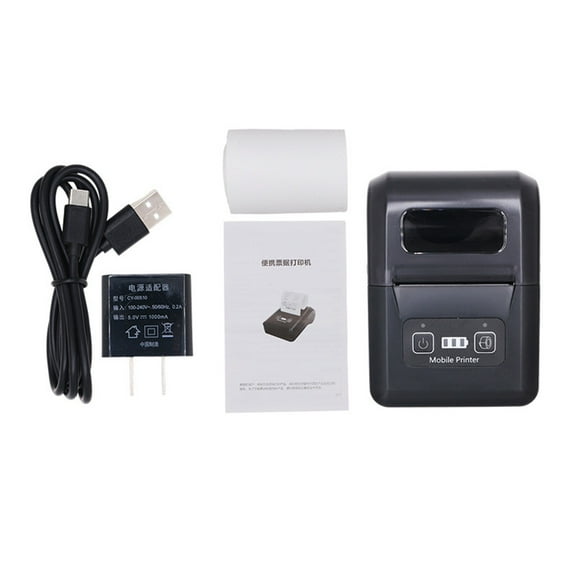 Tarmeek Handheld Thermal Receipt Printer 58mm Portable Mini Label Printer for Mobile Phone, Wireless Bluetooth Receipt Printer with Rechargeable Battery, Inkless Printing for POS System, Restaurant