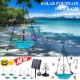 thumbnail image 1 of Tarmeek Hanging Solar Bird Bath Fountain 3 Layers with Replace Hook and Solar Panel, Hanging Bird Feeder Bird Bath Bowl with Solar Powered Pump for Outdoor Garden Backyard Patio Lawn, Wildlife Feeder, 1 of 7