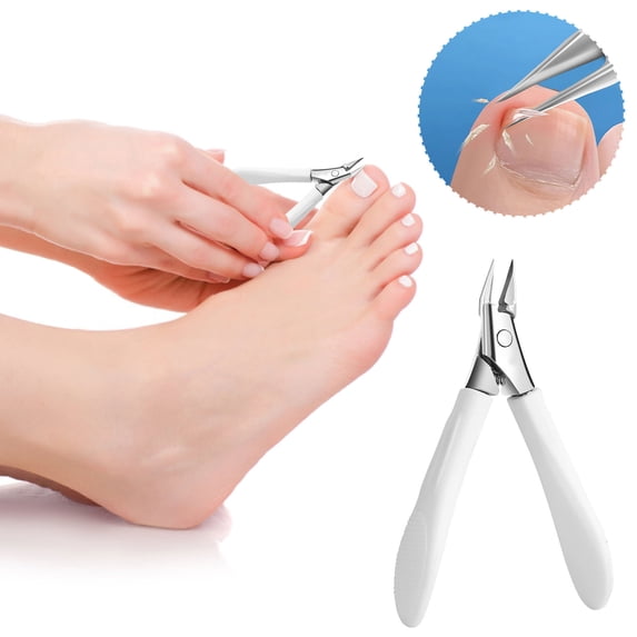 Tarmeek Ingrown Toenail Clipper Eagle Beak Pliers Professional Stainless Steel Sharp Durable Rust-Proof Manicure Pedicure Tool for Thick Nails Home Use White