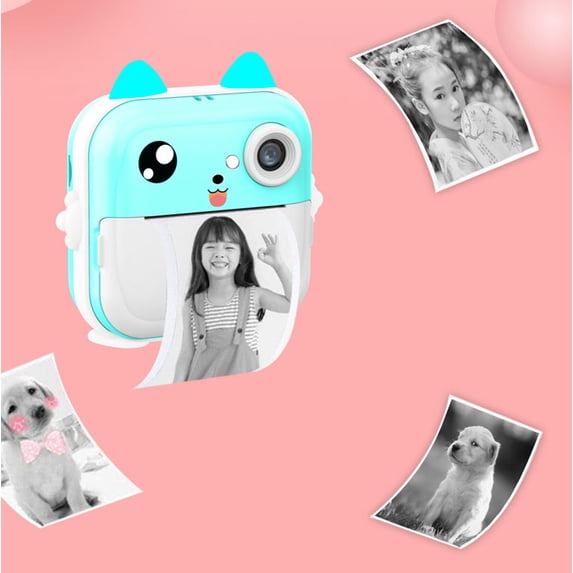 Tarmeek Instant Print Camera for Kids, 1080P HD Digital Camera with Inkless Thermal Printing, 12MP Dual Camera, Portable Photo Camera with Rotatable Lens, Compact Mini Camera for Teens (Blue)