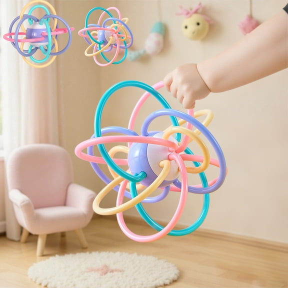 Tarmeek Manhattan Infant Hand Scratch Ball for Toddlers Baby Toys 0-6 6-12Months,Soft Early Education Grasp Soothing Rattle Toy for Boys Girls Easter Basket Christmas Stocking Stuffers Gifts