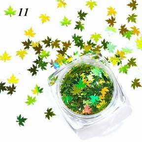 Tarmeek Maple Leaf Nail Art Glitter Snowflake Sparkle Chunky Glitter Fine Glitter Mixed Sizes Loose Glitter Powder for Nail Art Design Craft DIY Manicure