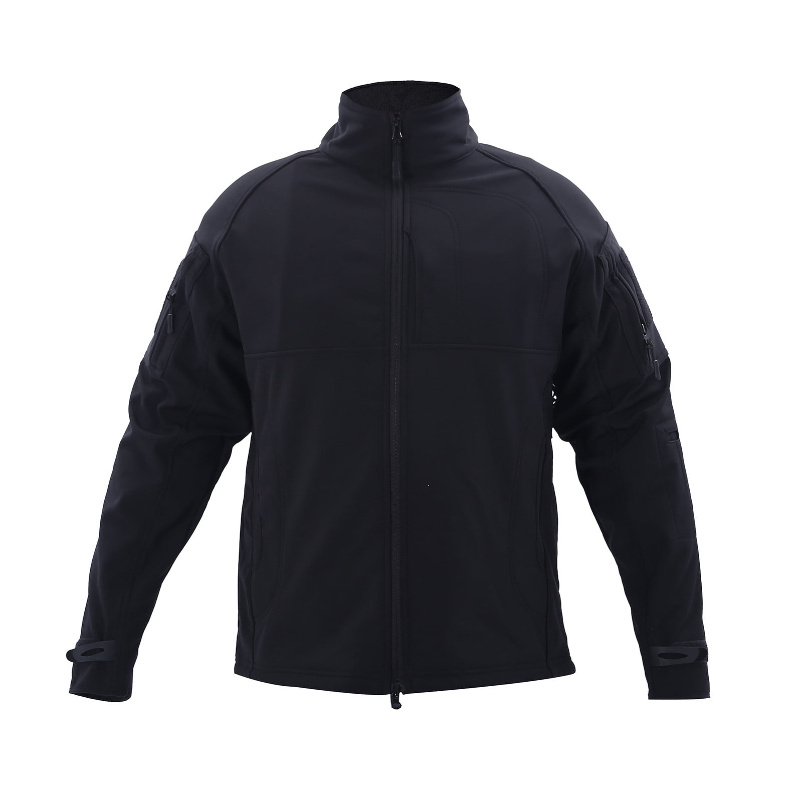 Fleece pullover voor heren, militair outdoor fleece jack, tactical combat warme fleece jas, wintertrui, sporttrui, winddichte trui in legerstijl, 4, zwart., L