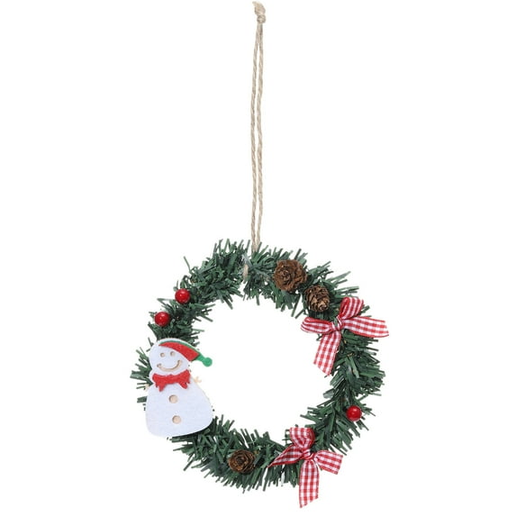 Tarmeek Mini Christmas Wreath Decorations, Small Wreaths Farmhouse Decoration Artificial Hanging Garlands for Front Door Window Chair Wall