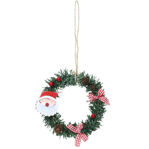 Tarmeek Mini Christmas Wreath Decorations, Small Wreaths Farmhouse Decoration Artificial Hanging Garlands for Front Door Window Chair Wall
