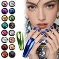thumbnail image 1 of Tarmeek Nail Chrome Powder Mirror Effect Pigment Powder for Gel Manicure, Holographic Metallic Finish M Powder for Professional Nail Art, Mirror Gold Silver Rose Gold Chrome Powder Set, 1 of 7