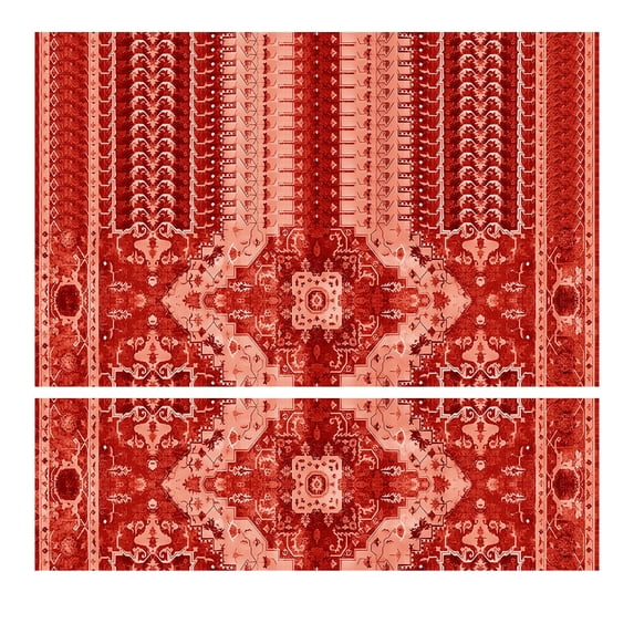 Tarmeek Non-Slip Stair Treads 15Pcs, Self-Adhesive Anti-Slip Rug for Steps, Stain-Resistant Carpet Protector for Indoor Outdoor, Washable Absorbent Floor Mat for Home Kitchen, Red