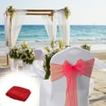 thumbnail image 1 of Tarmeek Organza Chair Sashes Bows for Wedding Party Reception Event Banquets Chair Decoration, Restaurant Dinning Chair Cover Wider Sash Ribbon Tie Back Bulk Party Supplies 7 x 108 Inches, 1 of 7