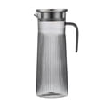 thumbnail image 1 of Tarmeek PC Striped Cold Water Pitcher with Stainless Steel Sealed Lid, Heat-Resistant Clear Jug, Home Iced Tea Juice Containers, 3 Sizes 33/40/54 Oz, 1 of 6