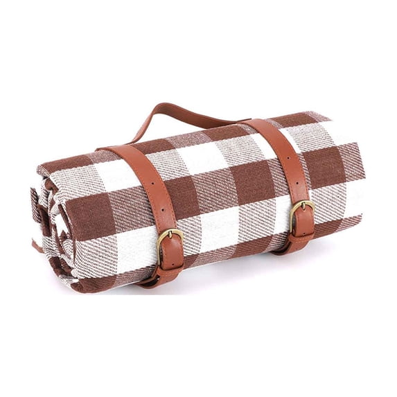 Tarmeek Picnic Blanket Waterproof Outdoor Mat Portable Large 200x300cm Beach Camping Travel Mat with Leather Straps and Carry Bag for Picnics, Camping, Hiking