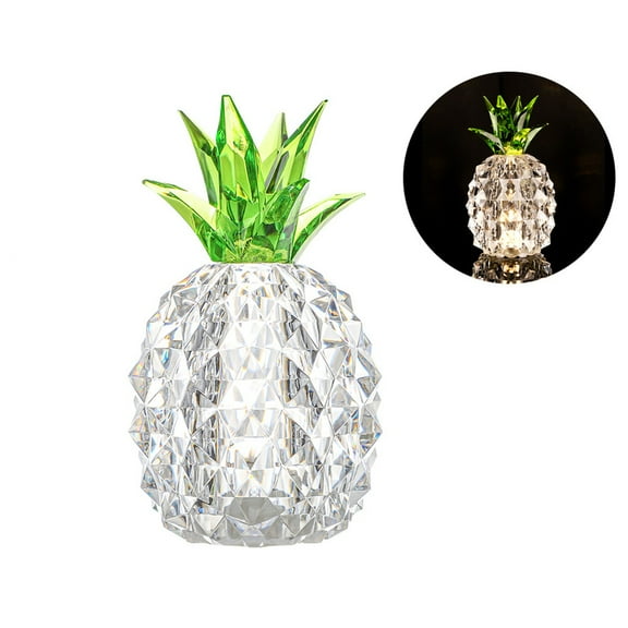 Tarmeek Pineapple Lamp Tabletop Decoration, Acrylic Xmas Centerpieces Light Up Decorative LED Lamp Nightlight Ornaments for Holiday Party Home Decor Christmas Decoration Indoor