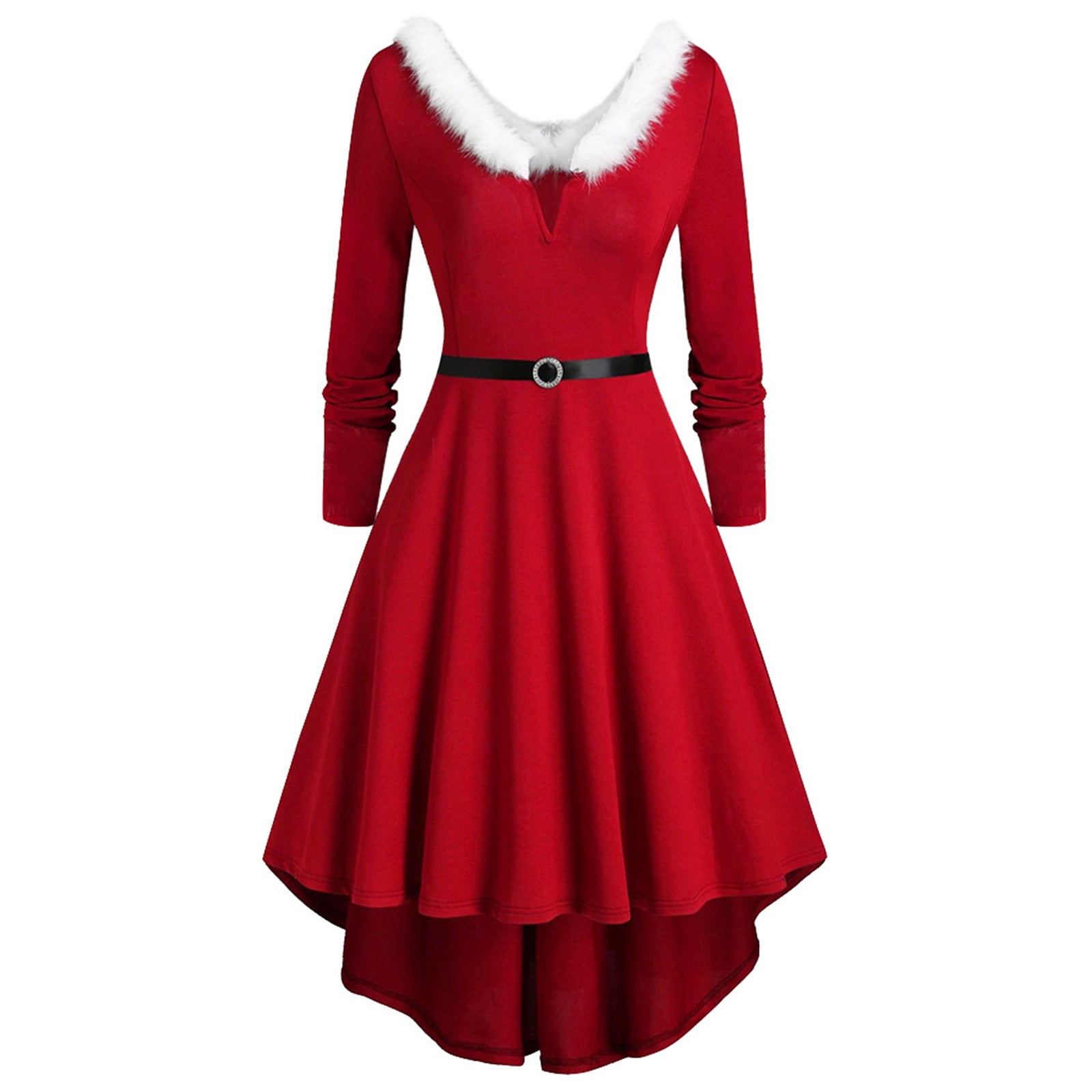Hnewly Christmas Party Dress Red Dress Women New Belted Snowflake Print  Cold Shoulder Round Neck Dress Plus Size Fashion Ladies | Red dress women, Christmas  party dress, Round neck dresses