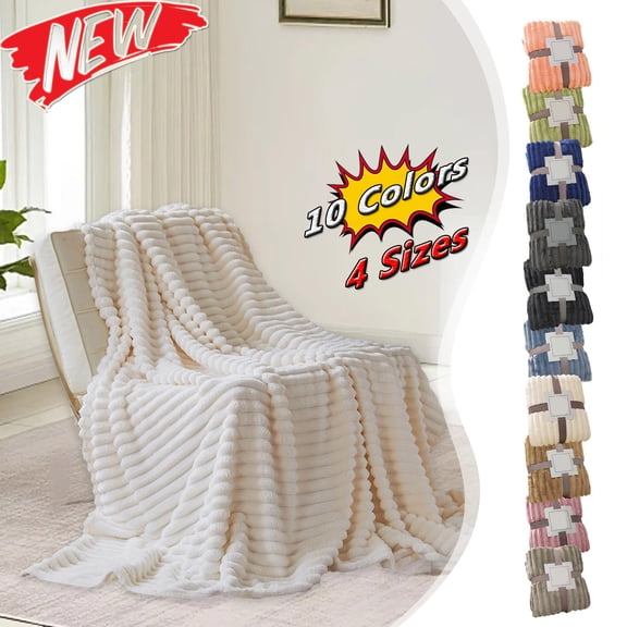 Tarmeek Plush Flannel Thick Throw Blanket 27x40 Inch, Soft Plush Blanket for Winter, Extra Thick and Soft Plush Throw for Travel, Nap, Air Conditioning and Bed Home