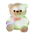 thumbnail image 1 of Tarmeek Plush Toys for Boys Girls，Glowing LED Bear Light-up Nightlight Toys Plush Stuffed Animal Figurine Ribbon Light Bow Tie Bear Thanksgiving Birthday Christmas Gifts for 3+ Years Old Kids,Friend, 1 of 6