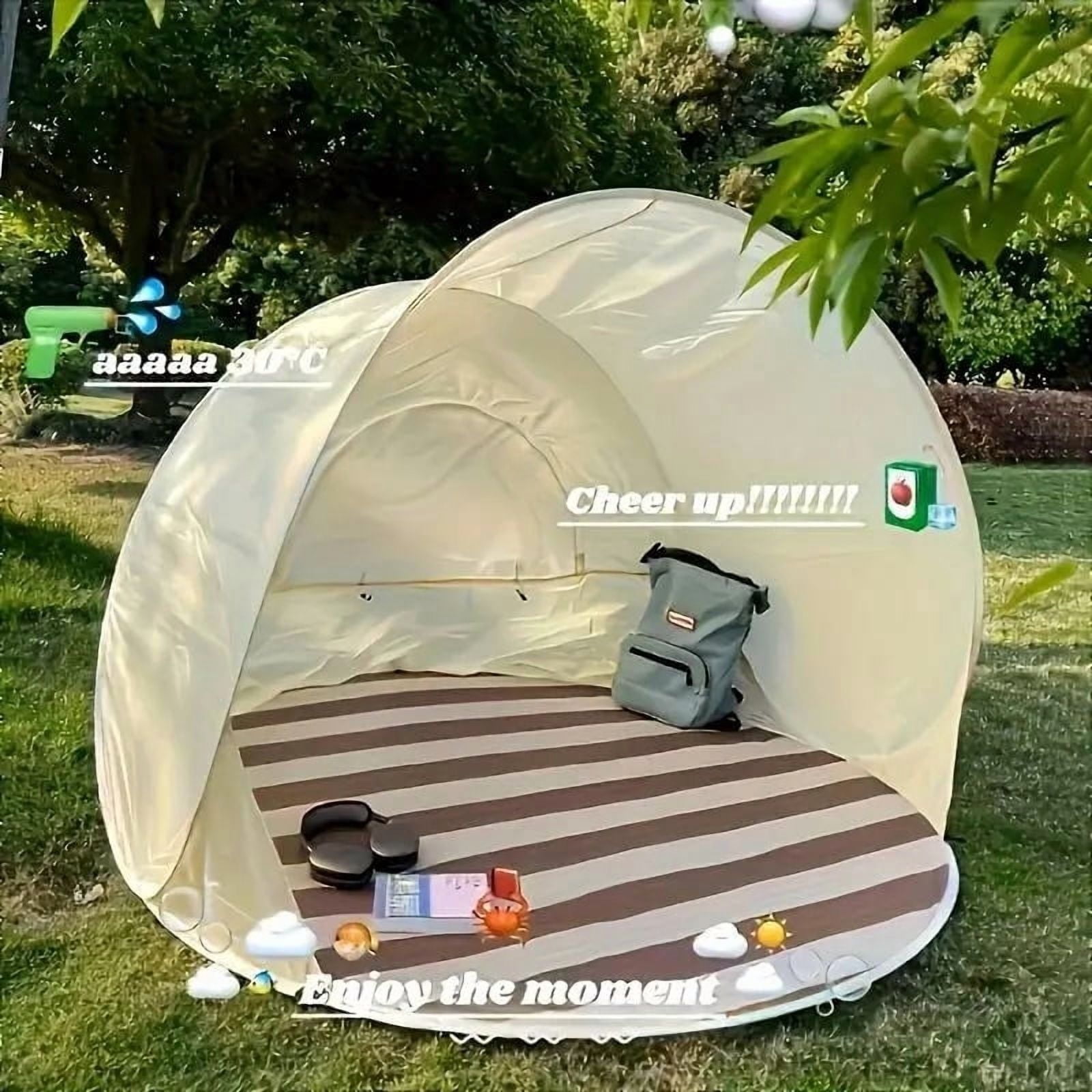 Tarmeek Pop-Up Beach Tent with UV Protection Sun Shade Shelter, Easy Setup Portable Outdoor Picnic Canopy for Family Camping, Travel, and Park Adventures