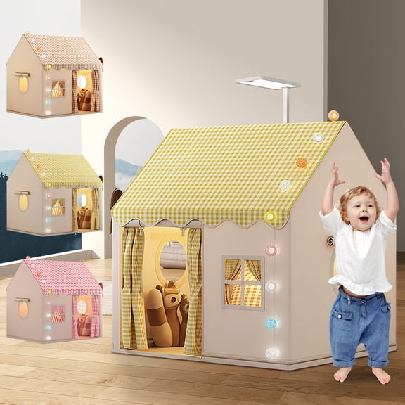 Tarmeek Pop Up Play Tent Indoor Outdoor Castle Design Playhouse for All Ages with Carry Bag Portable Foldable Red