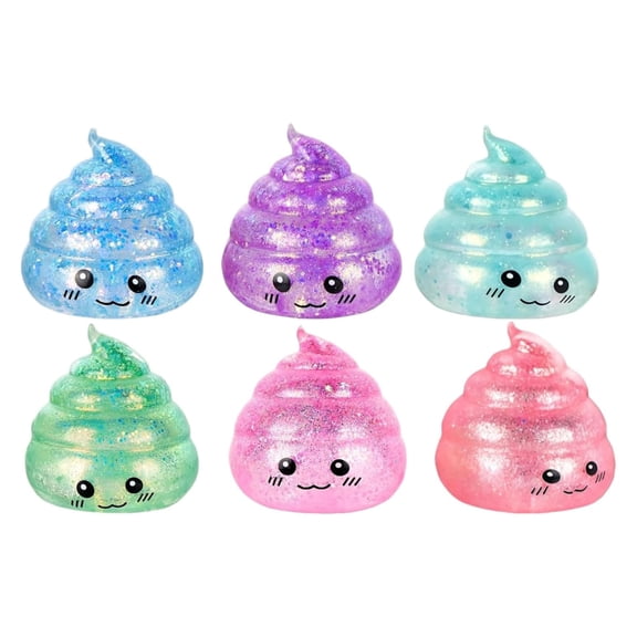 Tarmeek Prank Poop Glitter Squishies Toys, 1 Pack Fidget Squeeze Toys, Ultra-Soft Decompression Sensory Toys, Squishies Fidget Toys Easter Gifts for Kids 3 4 5 Year Old, Easter Basket Stuffers