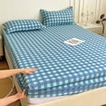 thumbnail image 1 of Tarmeek Queen Fitted Sheet Only - 200x180cm Cotton Washable Full Bed Sheet, Deep Pocket 18-21 Inch, Soft & Breathable All-Round Elastic Bottom Sheet, Non-Slip Mattress Protector, Single Pack, 1 of 6