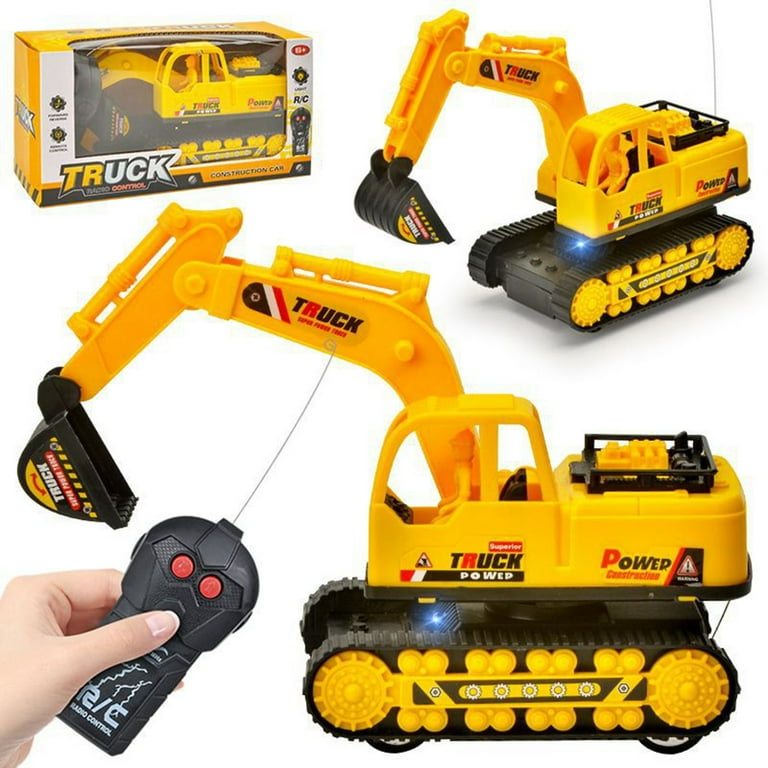 Tarmeek Remote Control Construction Toys RC Excavator Metal Shovel with Lights Sounds Engineering Vehicle Toy Gift Good for 3 Year Old Boys and Girls Walmart