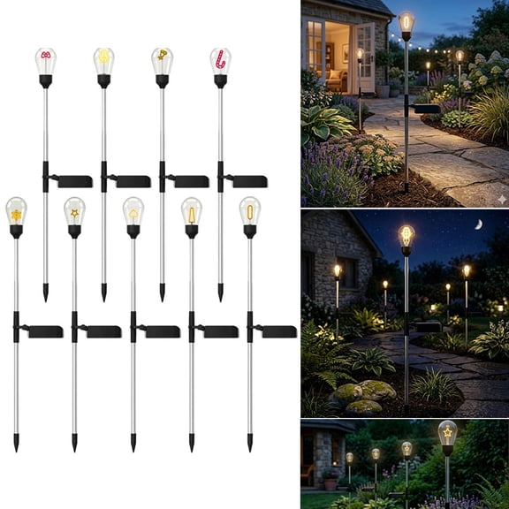 Tarmeek Solar Snowflake Lawn Stake Light, Waterproof LED Winter Garden Decor with Stainless Steel Stake, Solar Powered Pathway Accent for Yard, Lawn Ornament for Outdoor Landscape Lighting