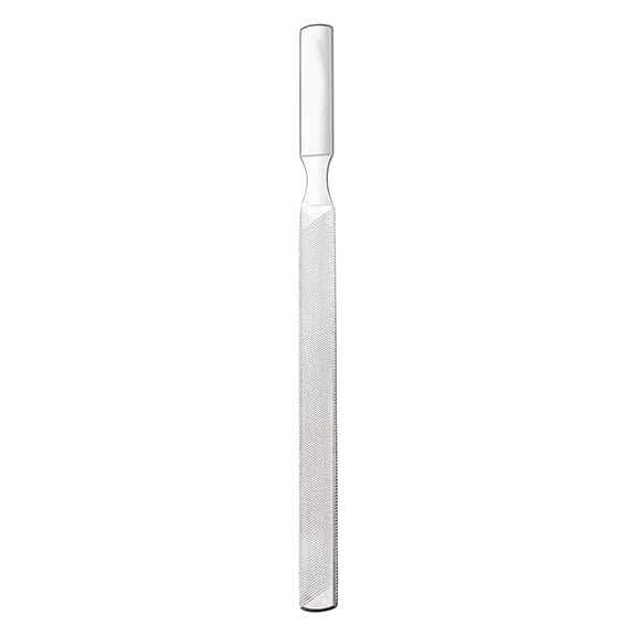 Tarmeek Stainless Steel Nail File Buffer for Thick Toenails, Professional Grade Smooth Surface Manicure Tool, Durable Nail Care File for Shaping and Polishing, Silver