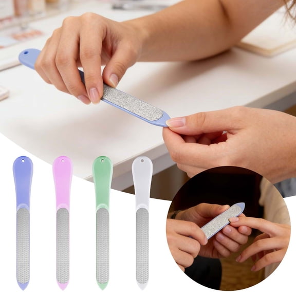 Tarmeek Stainless Steel Single-Sided Nail File Buffer Smooth Surface Manicure Tool for Shaping and Polishing Nails, Professional Grade Durable Nail Care Accessory for Home or Salon Use