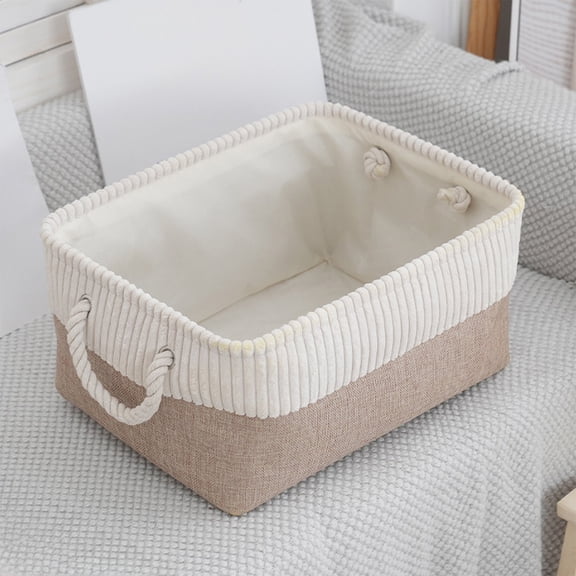 Tarmeek Storage Baskets for Organizing Woven Shelf Toy Basket Rope Baskets for Gifts Empty Closet Organizer Bins with Handles Cube Decorative Box (Large)