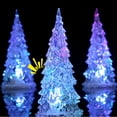 thumbnail image 1 of Tarmeek Table Top Christmas Tree with Lights, Acrylic 6.5In Mini Colorful LED Christmas Tree Night Light Tabletop for Home Xmas Party Ornaments Christmas Tree Light Decorations Indoor, 1 of 6