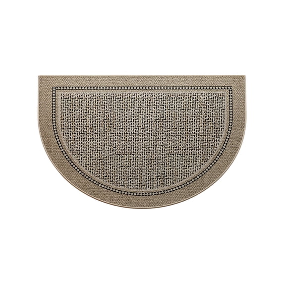 Tarmeek Textured Half Round Door Mat Non-Slip Absorbent Washable Entrance Rug 50x80cm/20x31 Inch, Anti-Slip Semicircle Floor Mat for Front Door, Kitchen, Bathroom, Indoor/Outdoor Use