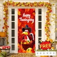 thumbnail image 1 of Tarmeek Thanksgiving Door Cover Decorations, Cute Turkey Backdrop Front Door Cover Thanksgiving Day Decor Hanging Banner, Photography Background for Home Holiday Thanksgiving Decorations, 1 of 6