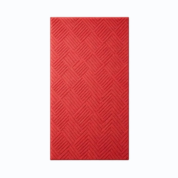 Tarmeek Thickened Non-Slip Absorbent Doormat with Creative Diamond Pattern, Washable Entry Rug for Front Door, Indoor Outdoor Use, Red, 16x24 Inch
