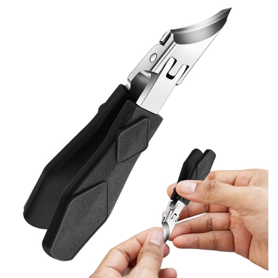 Tarmeek Ultra Sharp Extra Long Slant Toenail Clipper for Ingrown Nails, Stainless Steel Professional Pedicure Tool with Anti-Splash Design for Thick Toenails, Durable and Rust-Proof Nail Care