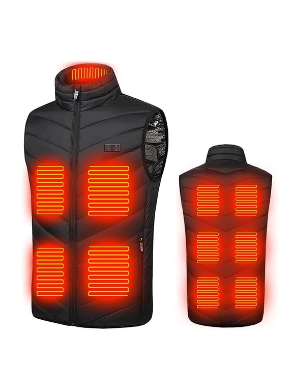 Unisex Heated Vest for Men and Women 11 Heating Zones Lightweight Water&Wind Resistant Heated Vest Jacket Electric Outdoors Coat Gifts for Women Men
