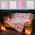 thumbnail image 1 of Tarmeek Valentine's Day Flannel Throw Blanket 28x40 Inch, Pink Bows Print, Super Soft and Cozy Gift for Him/Her, Creates Romantic Ambiance on Bed and Sofa, Valentines Day Decorations, 1 of 7