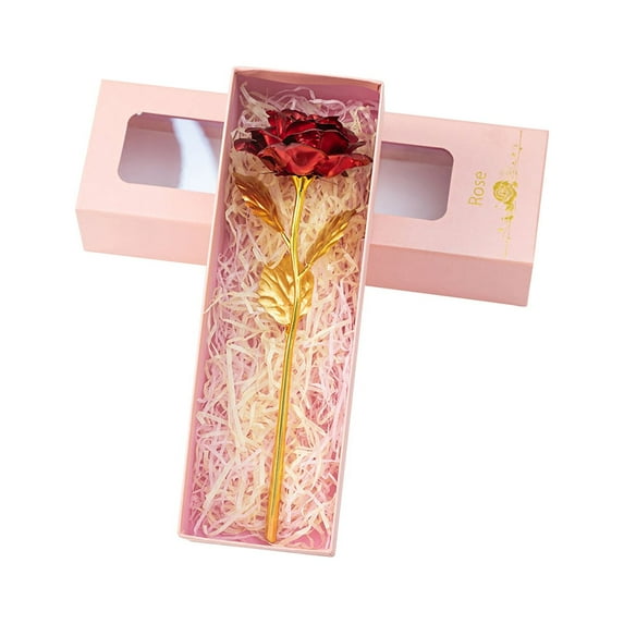 Chmadoxn Valentine's Day Gifts Flower Present Colorful Gold Foil Rose with Luxury Gift Box, Unique Gift Idea Mother's Day Gifts for Mom for Wife for Grandma for Women, Birthday Anniversary Valentine