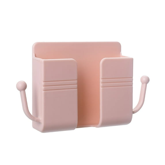 Tarmeek Wall Mount Phone Holder Self-Adhesive Wall Beside Organizer Storage Box Plastic Charging Phone Stand Remote Wall-Mounted Phone Brackets Holder for Bedroom
