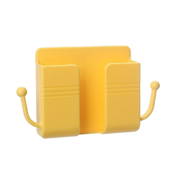 Tarmeek Wall Mount Phone Holder Self-Adhesive Wall Beside Organizer Storage Box Plastic Charging Phone Stand Remote Wall-Mounted Phone Brackets Holder for Bedroom