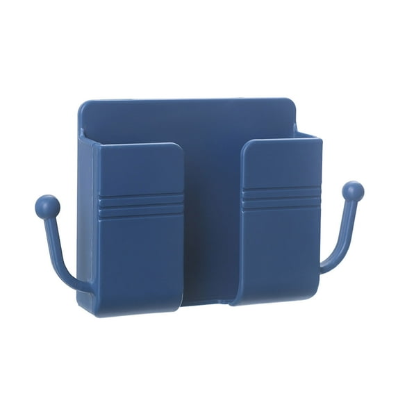 Tarmeek Wall Mount Phone Holder Self-Adhesive Wall Beside Organizer Storage Box Plastic Charging Phone Stand Remote Wall-Mounted Phone Brackets Holder for Bedroom