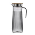 thumbnail image 1 of Tarmeek Water Pitcher with Lid and Handle, Juice Containers with Handle for Fridge, Plastic Striped Transparent Pitcher, Water Pitcher for Iced Tea, Juice and Homemade Beverage 3 Sizes 33/40/54 Oz, 1 of 6
