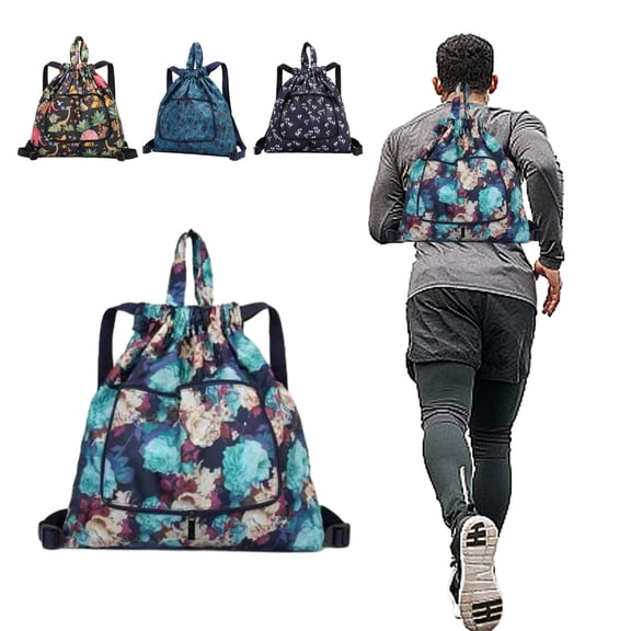 Tarmeek Waterproof Drawstring Backpack, Lightweight Foldable Storage Bag, Sports Fitness Sack Pack, Portable Travel Backpack for Gym & Outdoor, Unisex Multiple Colors