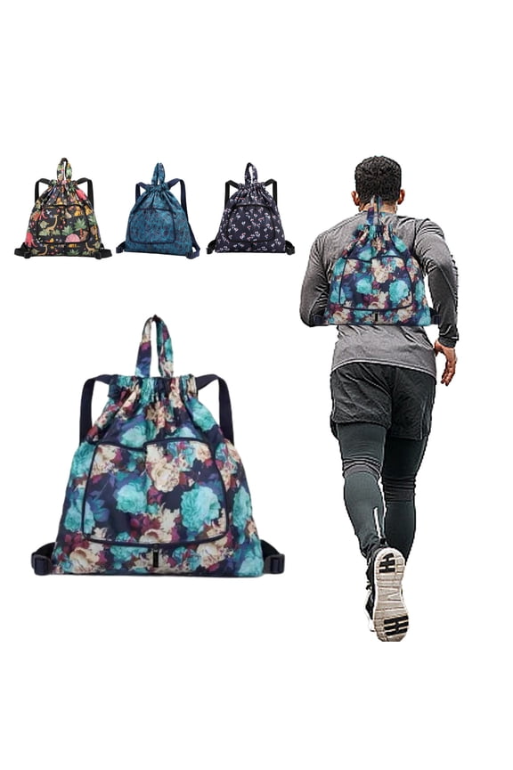 Waterproof Drawstring Backpack, Lightweight Foldable Storage Bag, Sports Fitness Sack Pack, Portable Travel Backpack for Gym & Outdoor, Unisex Multiple Colors