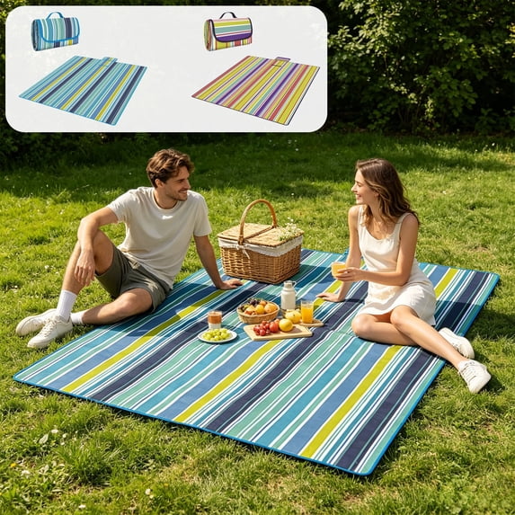 Tarmeek Waterproof Picnic Blanket Outdoor Mat Large 150x200cm Portable Beach Camping Mat with Carry Bag for Travel Hiking