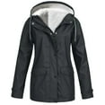 thumbnail image 1 of Tarmeek Waterproof Rain Jacket for Women Warm Winter Outdoor Solid Color Insulated Snow Jackets Coats Hooded Zipper Pockets Ski Jackets Warm Thick Mountaineering Suit, 1 of 5