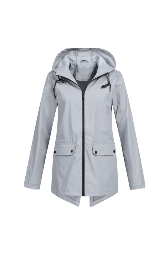 Waterproof Rain Jacket for Women Warm Winter Outdoor Solid Color Insulated Snow Jackets Coats Hooded Zipper Pockets Ski Jackets Warm Thick Mountaineering Suit