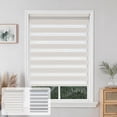 thumbnail image 1 of Tarmeek Waterproof Roll Up Shade Curtain 40x130cm White Polyester Bathroom Kitchen Window Privacy Protection Light Blocking Quick Dry Mildew Proof, 1 of 7