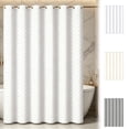 thumbnail image 1 of Tarmeek Waterproof Shower Curtain Fabric Bathroom Curtain 35x71 Inch Heavy Duty Machine Washable with 6 Reinforced Grommets Quick-Dry Hooks Included for Bathroom, 1 of 7