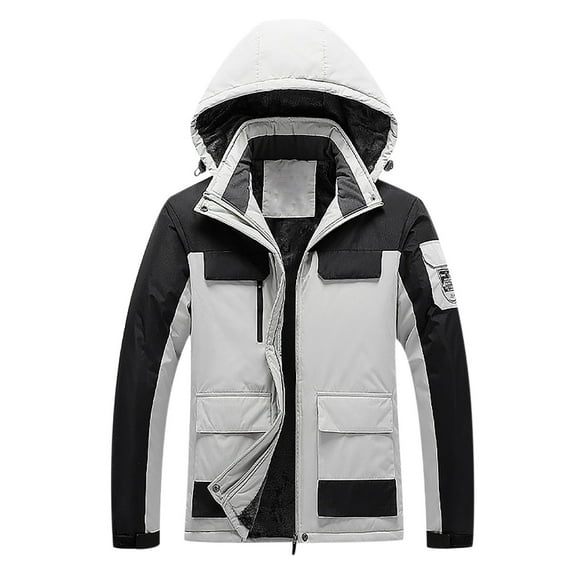 Tarmeek Waterproof Ski Jacket for Women Men Warm Winter Outdoor Stitching Color Insulated Snow Jackets Coats Hooded Zipper Pockets RainCoat Thick Mountaineering Suit Ski Suit