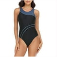 thumbnail image 1 of Tarmeek Women One Piece Swimsuits Tummy Control Sport Bathing Suit Athletic Racerback Swimwear Training Exercise Slimming Bathing Suit, 1 of 8